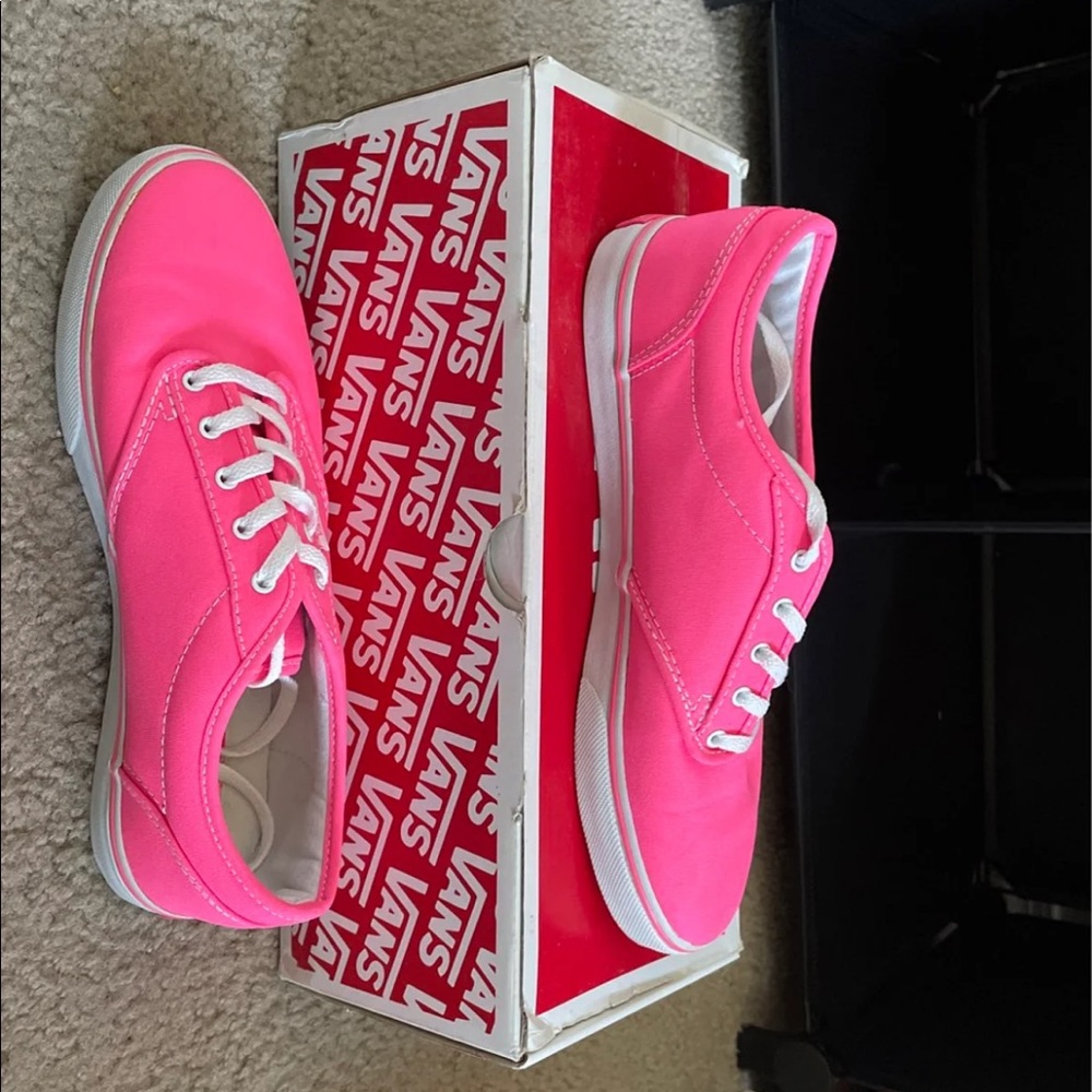 Neon Pink Womens Vans Size 6.5